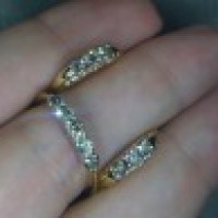 Золотые серьги и кольцо с бриллиантами 0.89ct