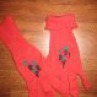 Перчатки женские- красные из 80-х- Винтаж